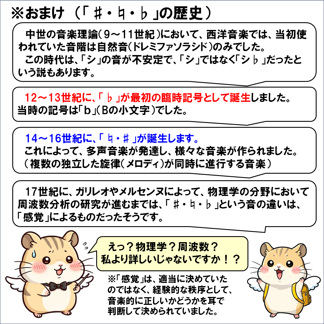 音楽解説４コマ漫画、上がって、下がって、戻って？