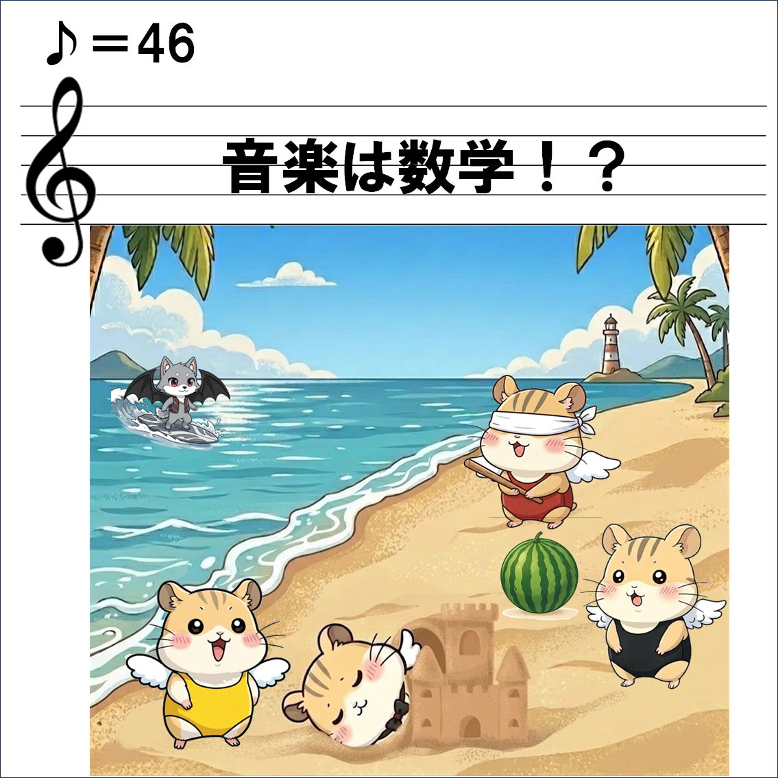 音楽解説４コマ漫画、メトロノーム記号