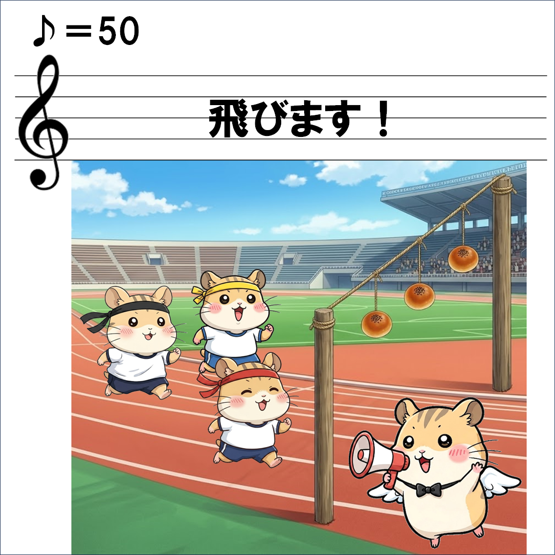音楽解説４コマ漫画、リピート記号（続編）
