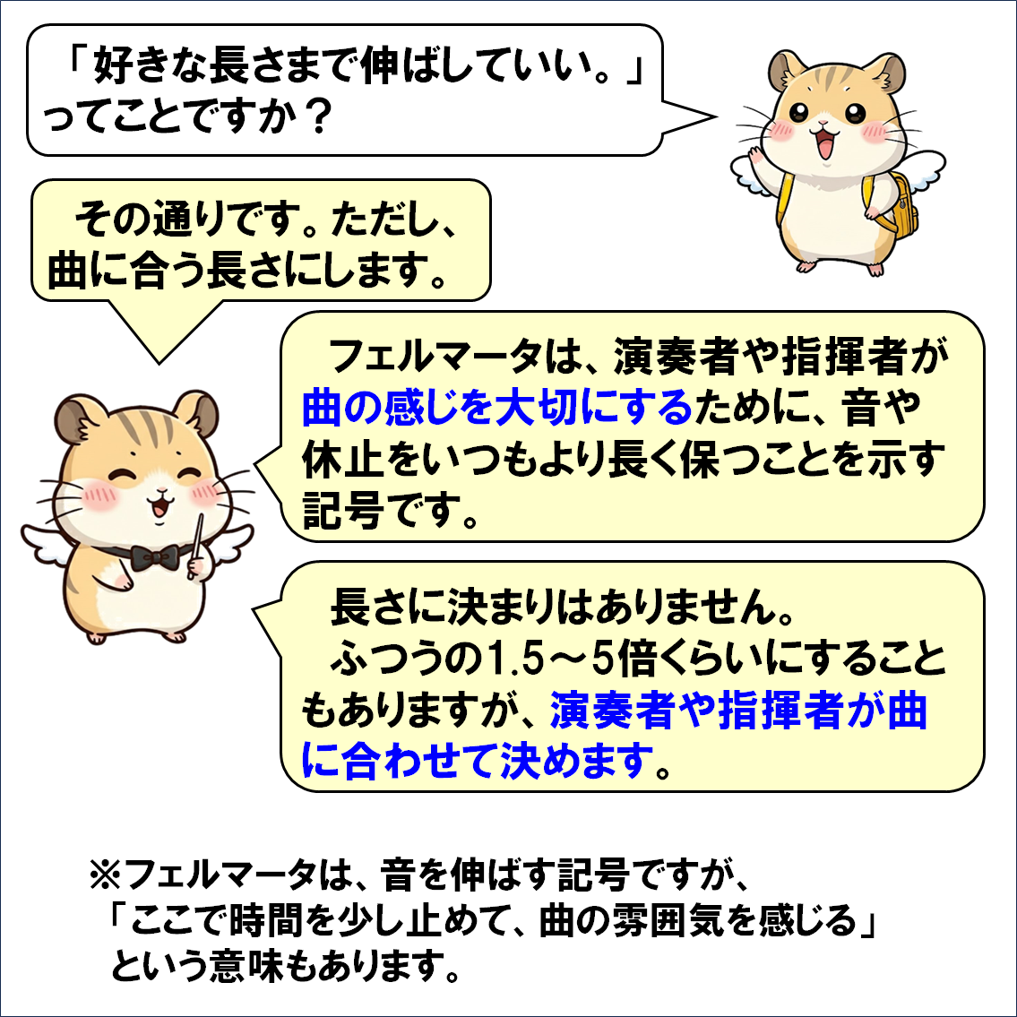 音楽解説４コマ漫画、フェルマータ